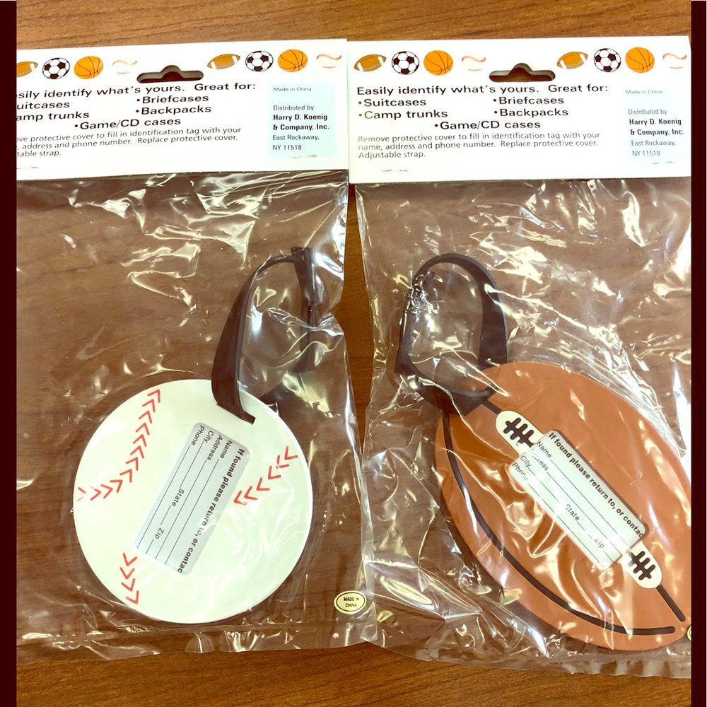 3 for $20/ Bundle! Two NWT luggage tags- Sports
